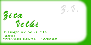 zita velki business card